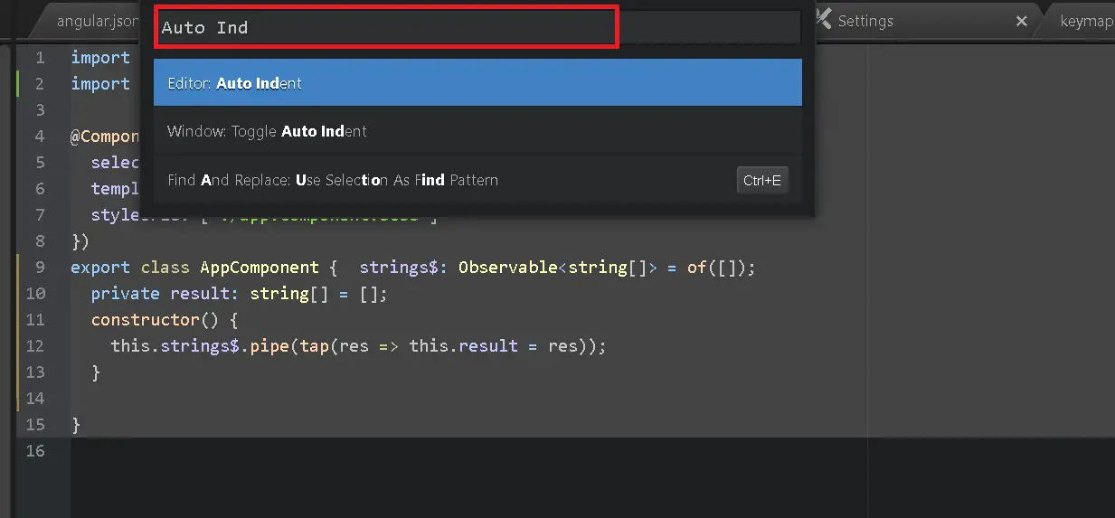 atom auto indent