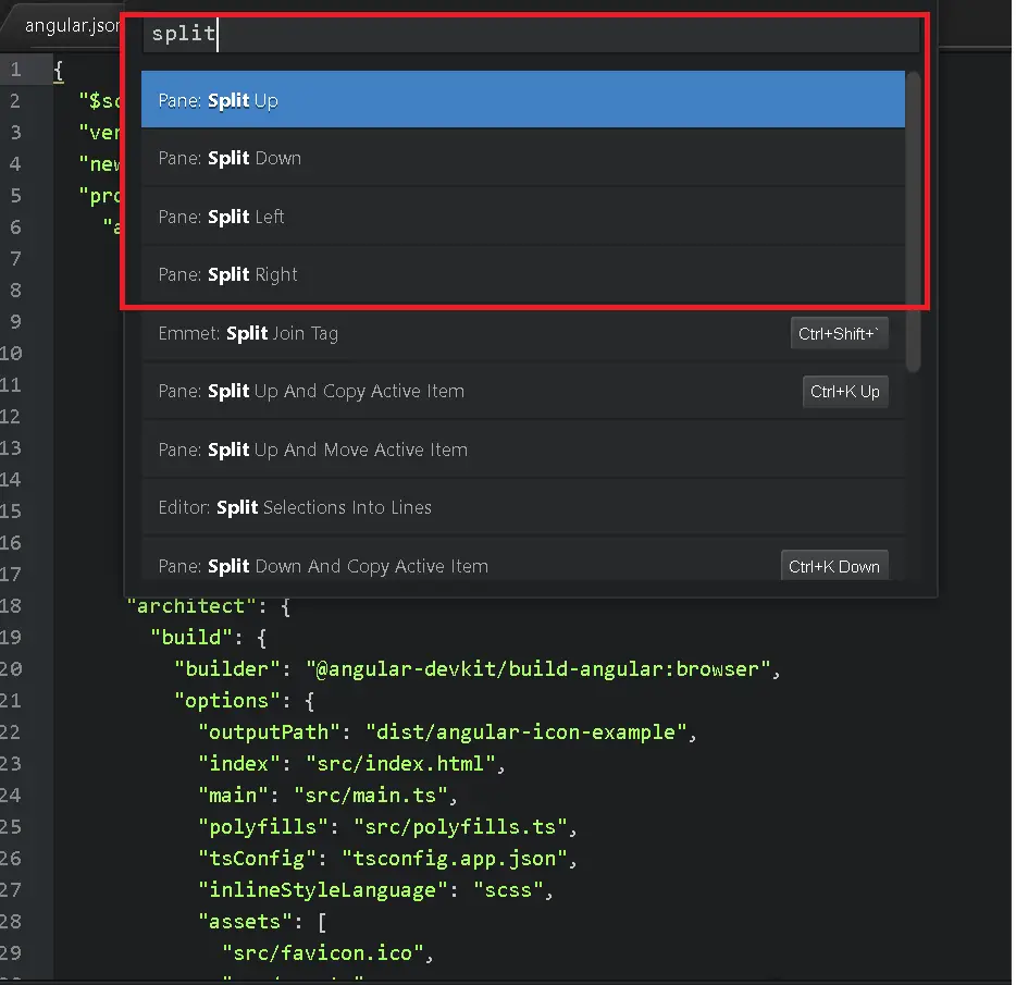 atom split pane