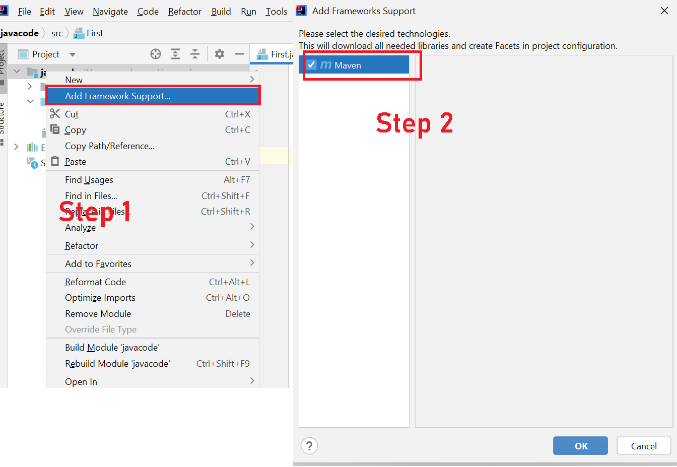 Intellij convert java to maven project 