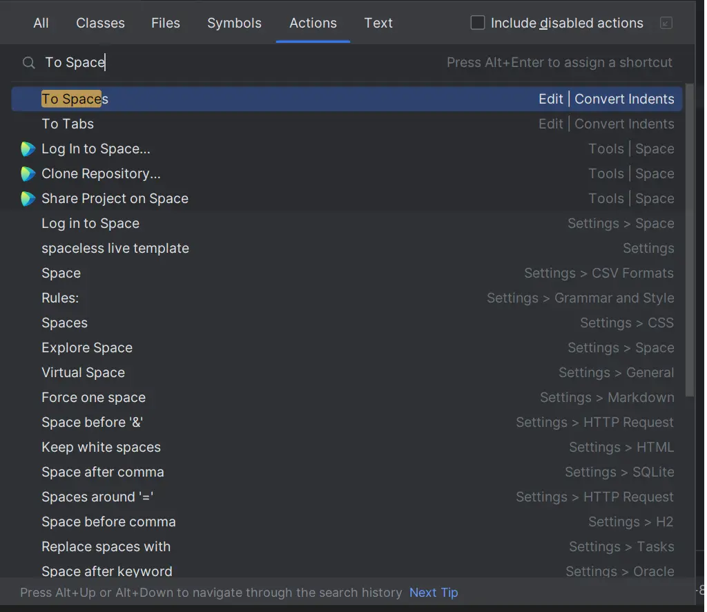 pycharm Find Action To Spaces Indentation