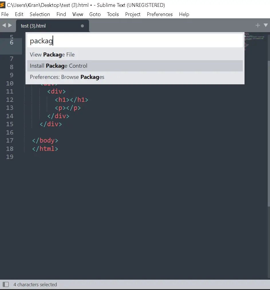 Sublime text package control installation