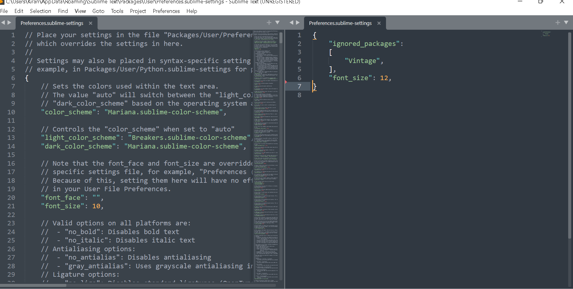 Sublime text view white space and tab