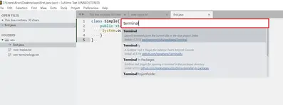 How to open Terminal from Sublime Text Editor?
