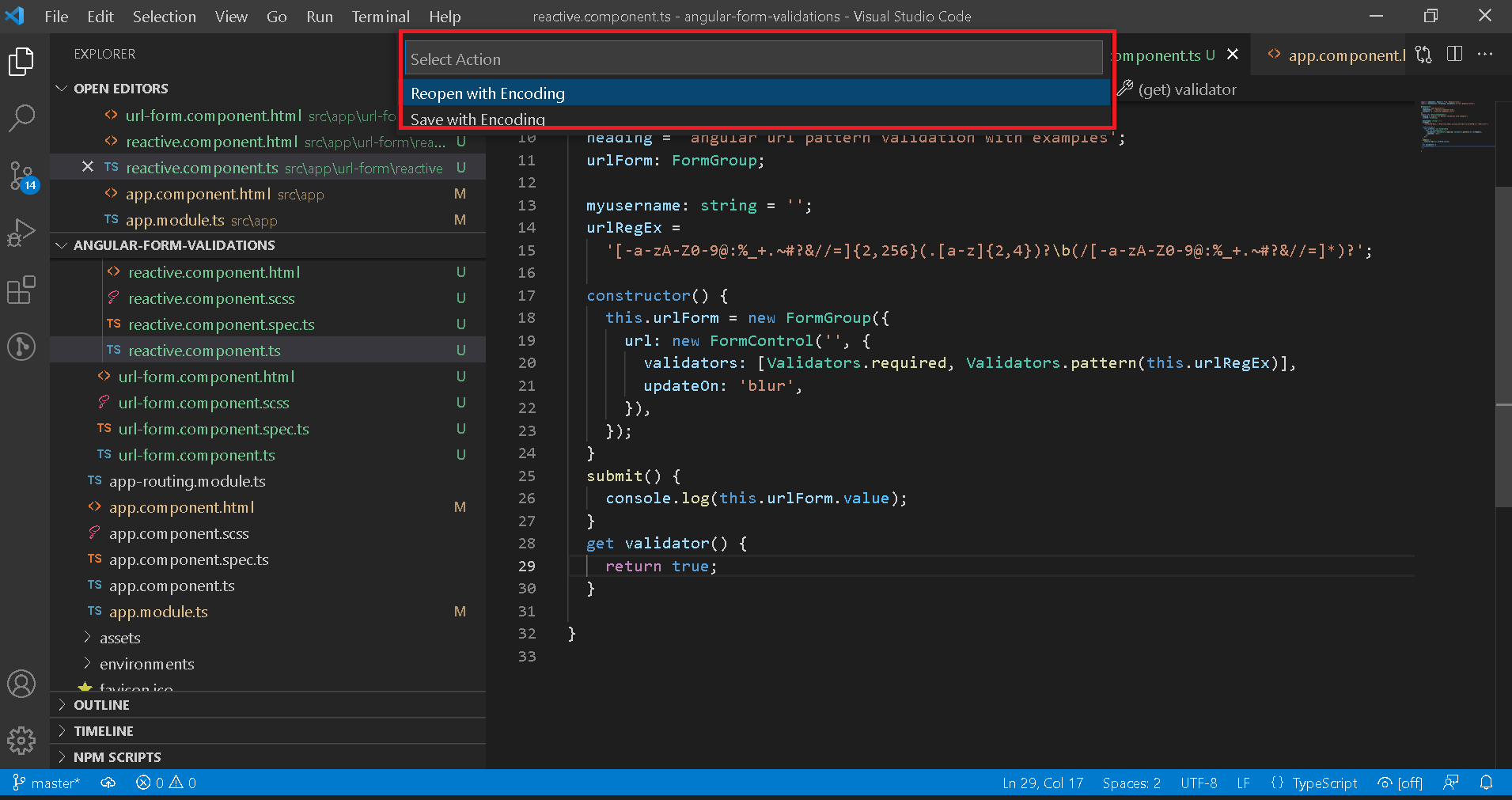 Visual Studio Code (VSCode) change encoding